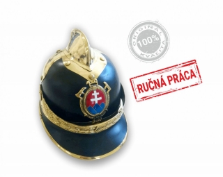 Replika hasičskej historickej helmy - Čierna