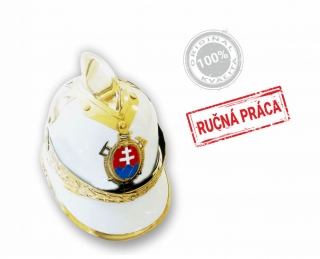 Replika hasičskej historickej helmy - Biela